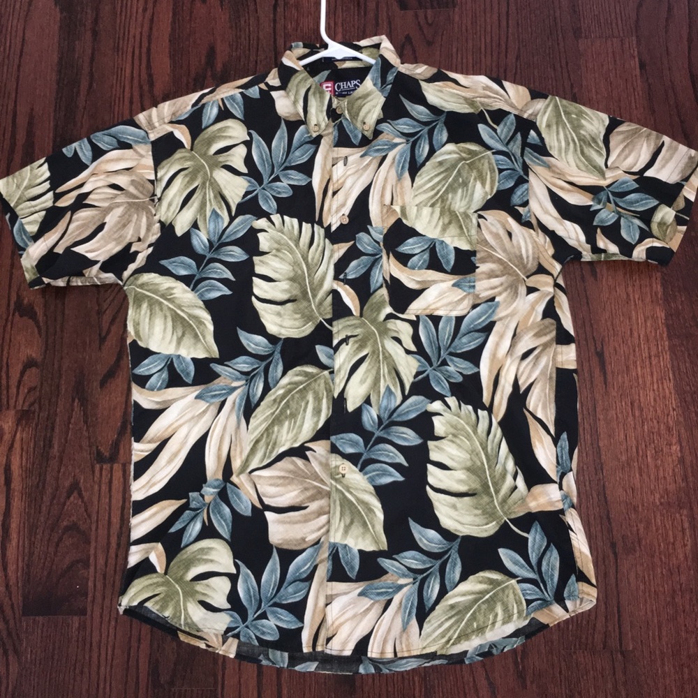 Large Chaps/Ralph Lauren Floral button up shirt